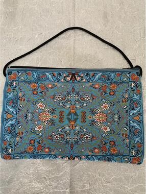NEW Authentic Woven Carpet Design Ladies Shoulder / CrossBody Bag - Teal